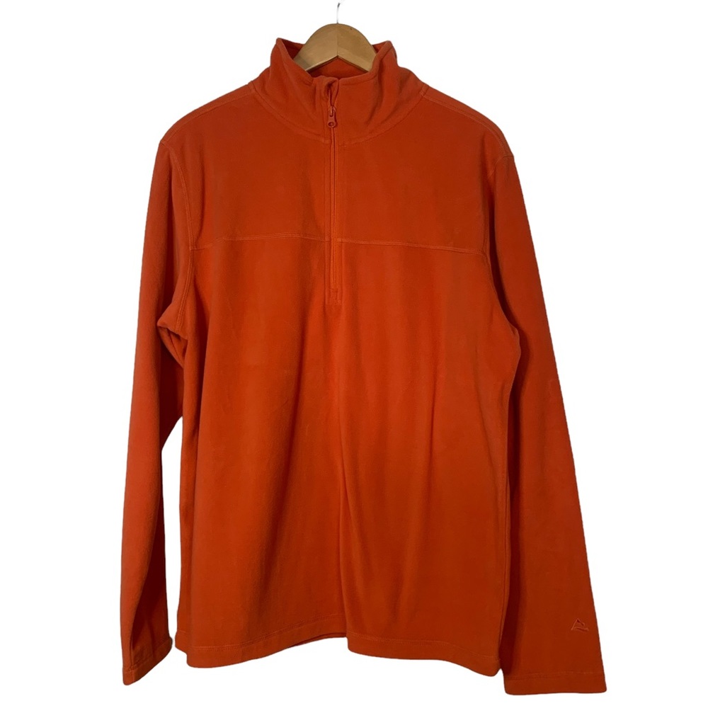 Alpine Design Orange Fleece Quarter Zip Pullover Sz L